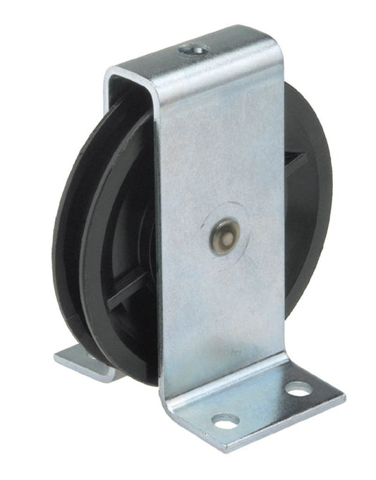 Polymide Pulley with Bearing & Galvanised Bracket ETT-116P : 60-150kg 150kg - Pulley Ø100mm - Max rope Ø5mm