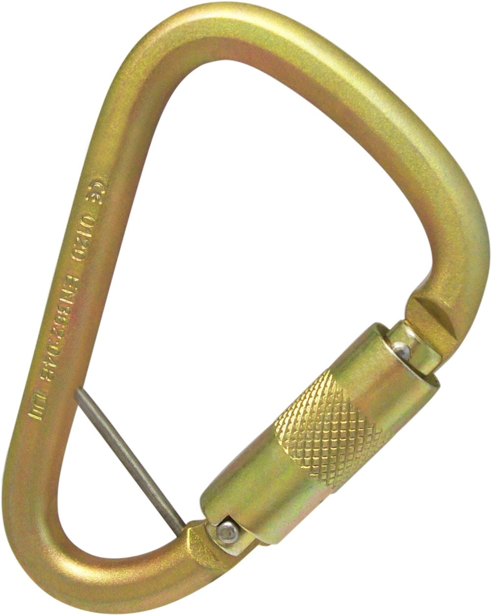 ISC Klettersteig Keylock Screwgate Steel Karabiner - MBS 45kN - Zinc Plated Karabiner with Pin