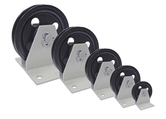 Cable Pulleys with Bracket Type KB: 150-7500kg KB7500 GR Pulley  - Max 7500kg - Ø310mm - Max rope Ø21mm