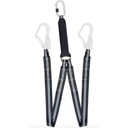 Kratos - 1m or 1.5m Flame Resistant Y Forked Webbing Lanyard