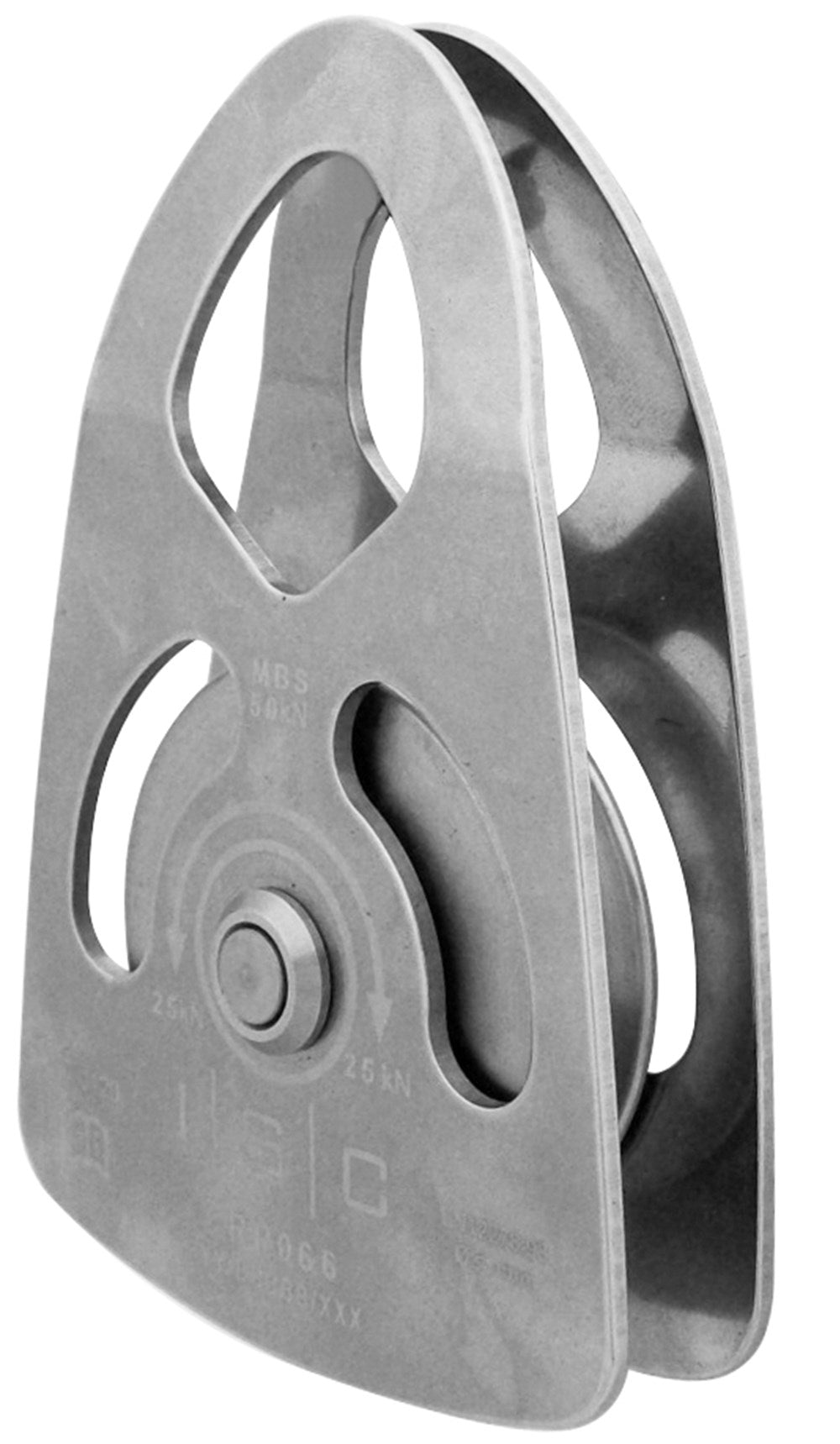 ISC Large Single Prussik Pulley - Stainless Steel - MBS 50kN - Max Rope Dia 16mm Roller Bearing