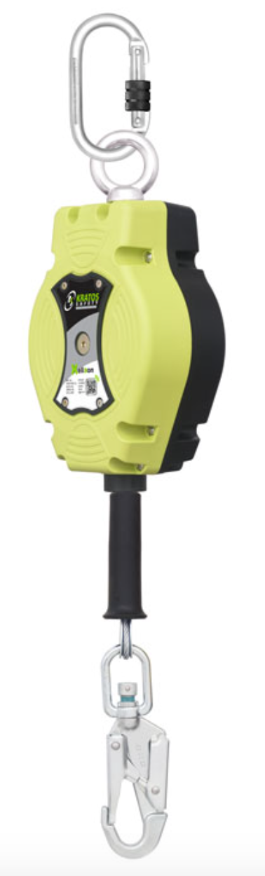 Kratos - 7m Length Helixon Retractable Wire Rope Fall Arrest Block - Vertical Use 7m