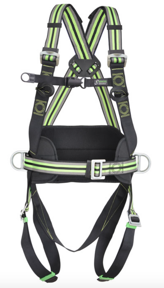 Kratos - 4 Point Comfort Full Body Harness with Work Positioning Belt Universal