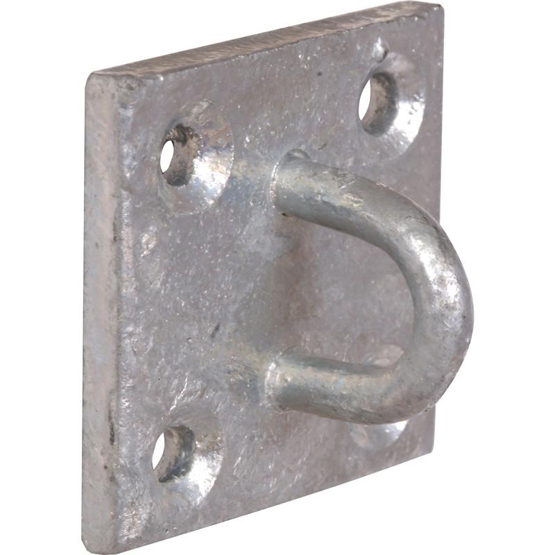 Galvanised Steel Staple Eye Plate 50x50mm