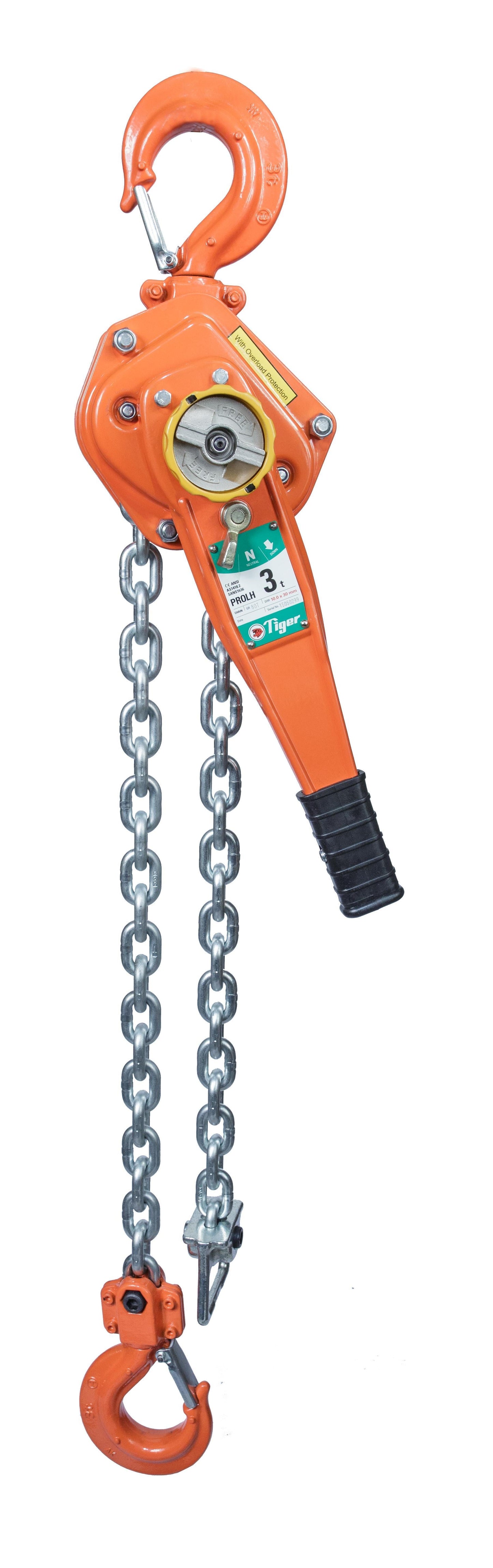 0.8t Tiger Professional Lever Hoist with Working Load Limiter - Model PROLH