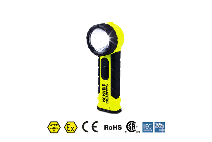 Sigma RA - 325 Lumens - Zone 0 - ATEX Right Angle Flashlight