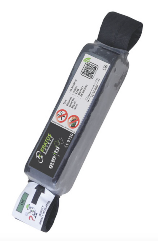 Kratos - Gravity - 35mm Wide Webbing Shock Absorber - Length 220mm Spread Length 1300mm 0.22-1.3m