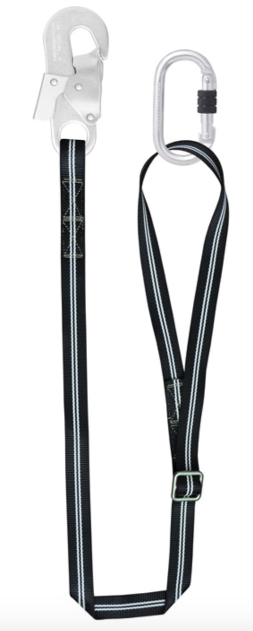 Kratos - 2m Flame Resistant Adjustable Work Positioning Webbing Lanyard 1.5m