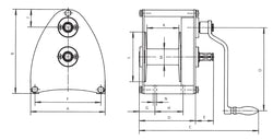 WIMAG - SW1250 Braked Rope Hand Winch 1250kg