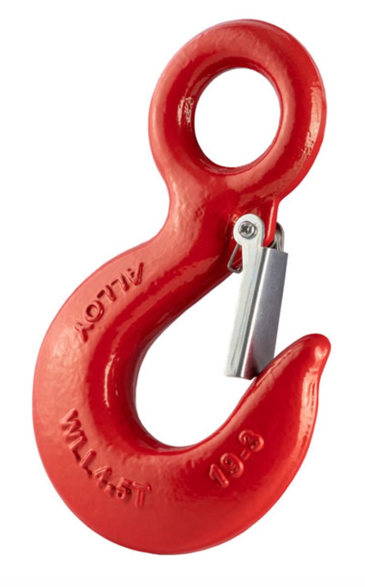 Alloy Steel Large Eye Hook with Safety Catch from RiggingUK
