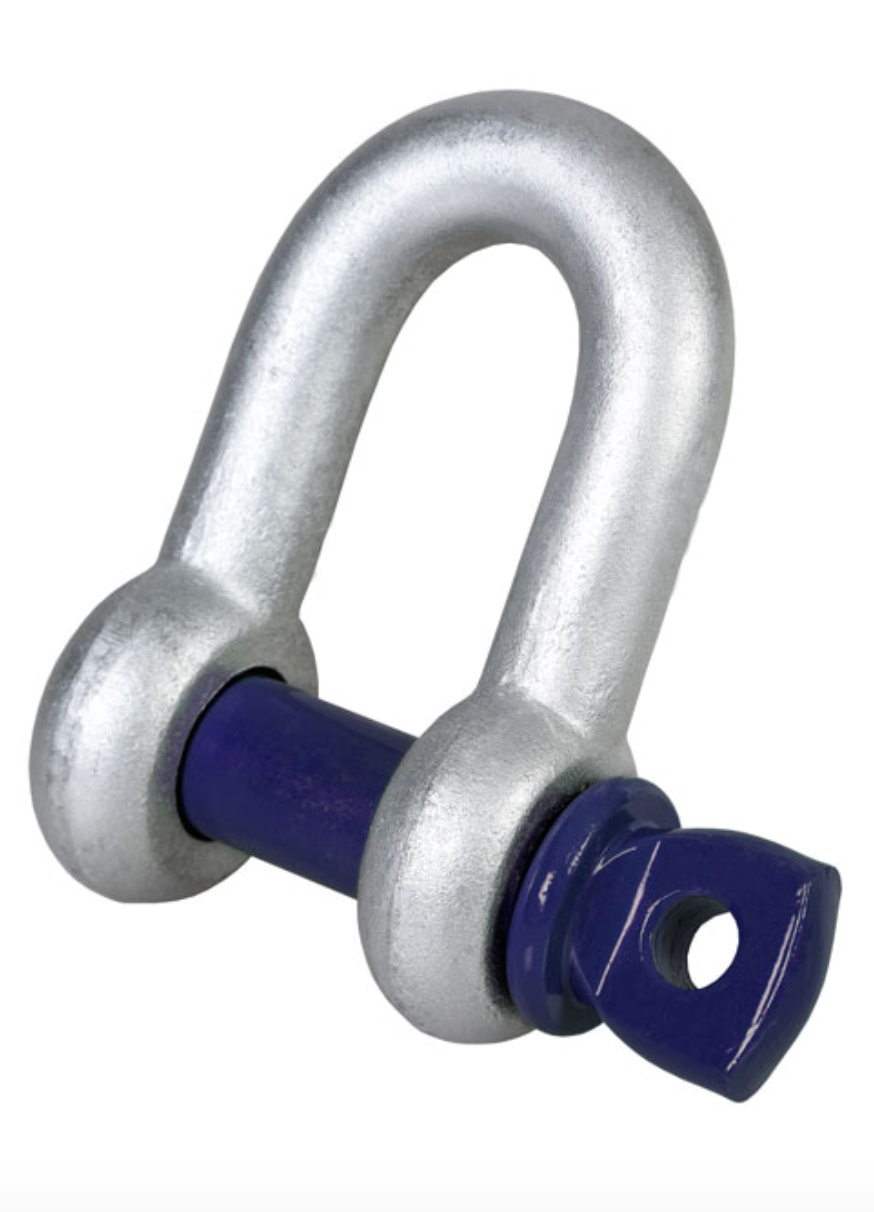 Blue Pin Grade 6 Dee Shackles with Screw Collar Pin from RiggingUK