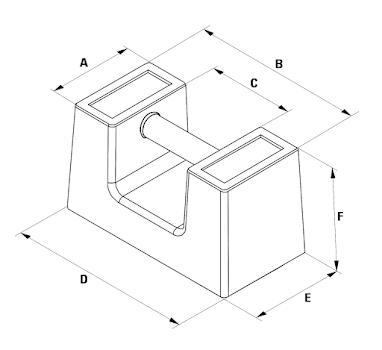 Calibrated Hand Test Weight 20kg Main Dimensions from RiggingUK