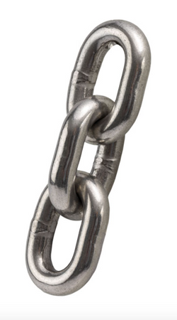 Cartec Grade 6 Stainless Steel AISI 316L Short Link Chain