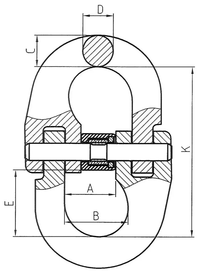 Grade 80 Component Connector main dims from RiggingUK