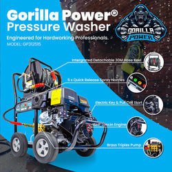 Kiam GORILLA POWER® 3600PSI 15LPM 13HP Petrol Pressure Washer Loncin Engine