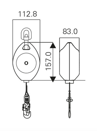 3.5m Olympe Wire Rope Fall Arrest Block