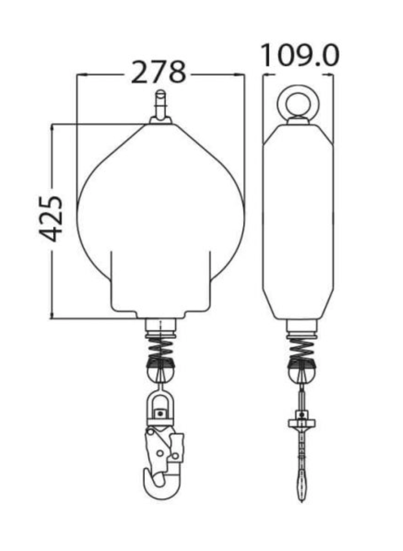 Kratos - 25m or 30m Olympe Wire Rope Fall Arrest Block