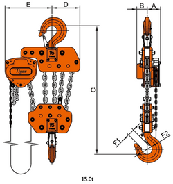 15,000kg CHAIN BLOCK PROCB14