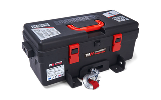 Trojan Portable Utility 12v (1814kg) Winch with Synthetic Rope