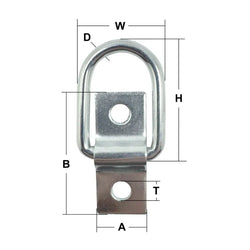 Zinc Plated Dee Ring & Cleat (No. 360)