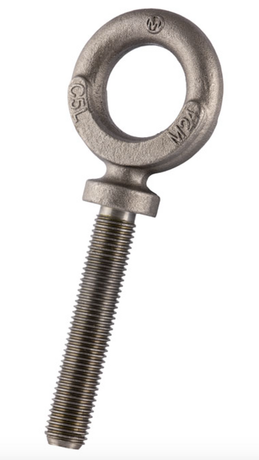 High Tensile Long Shank Dynamo Eyebolt Metric Thread M24 / 2.0t