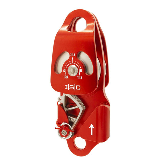 ISC Double Progress Capture Pulley - One Way Locking - MBS 30kN