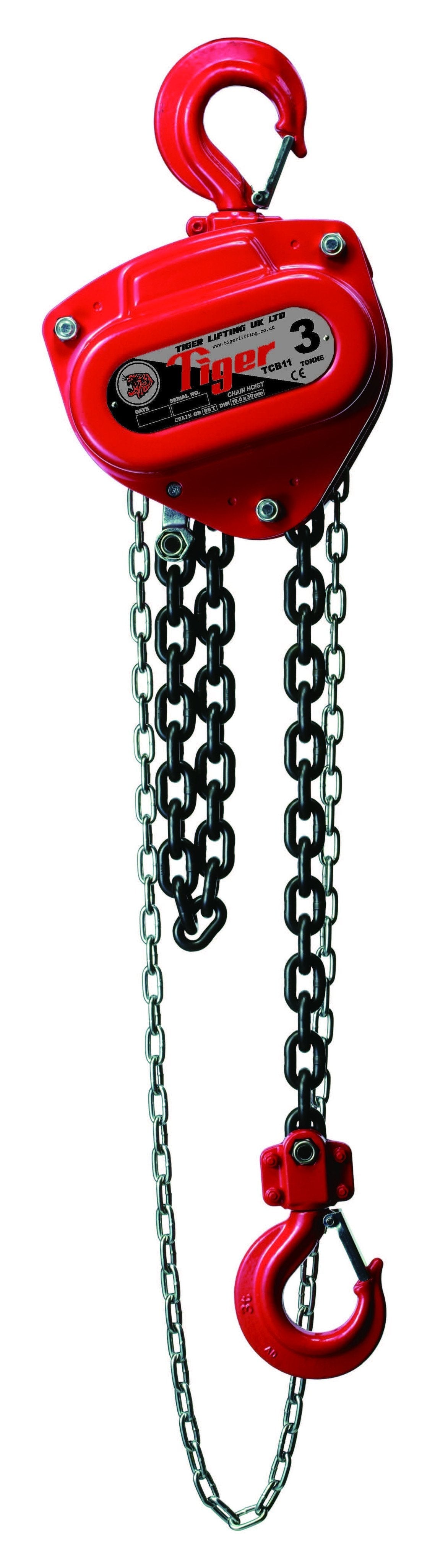 TIGER red CHAIN BLOCK PROCB14, 5.0t CAPACITY Ref: 211-8