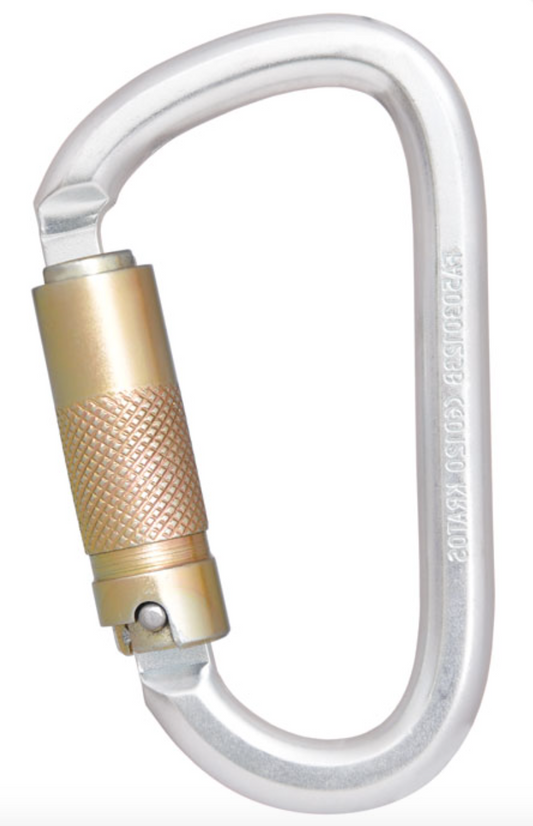 Kratos - Steel Triple Action Locking Keylock Karabiner - MBS 45kN 22mm