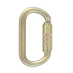 ISC Offset Oval Keylock Supersafe (3-way) Steel Karabiner - MBS 40kN