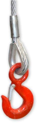 3mm DIA 7 x 19 Galvanised Wire Rope, 10 metres Long with Hook