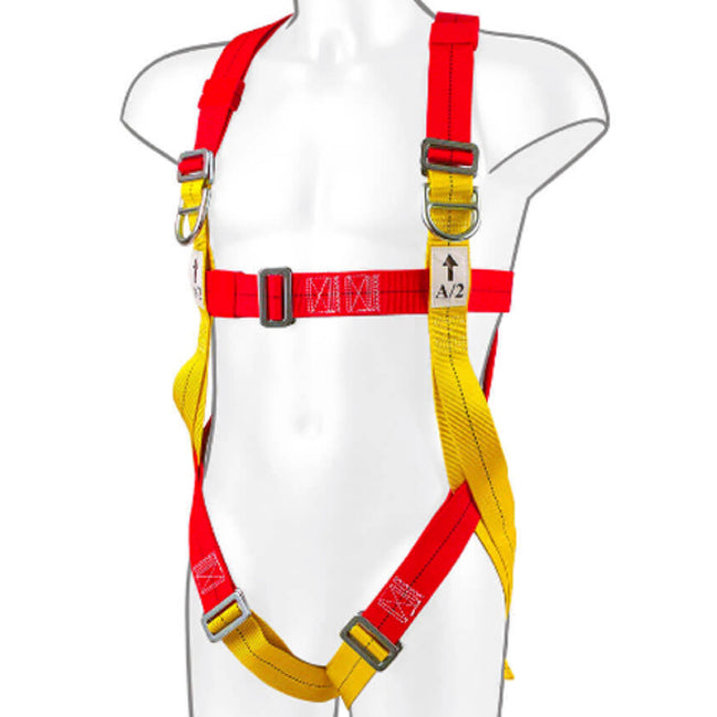 Portwest - 2 Point Plus Harness - Red with Fully adjustable shoulder, chest and leg straps - SALE