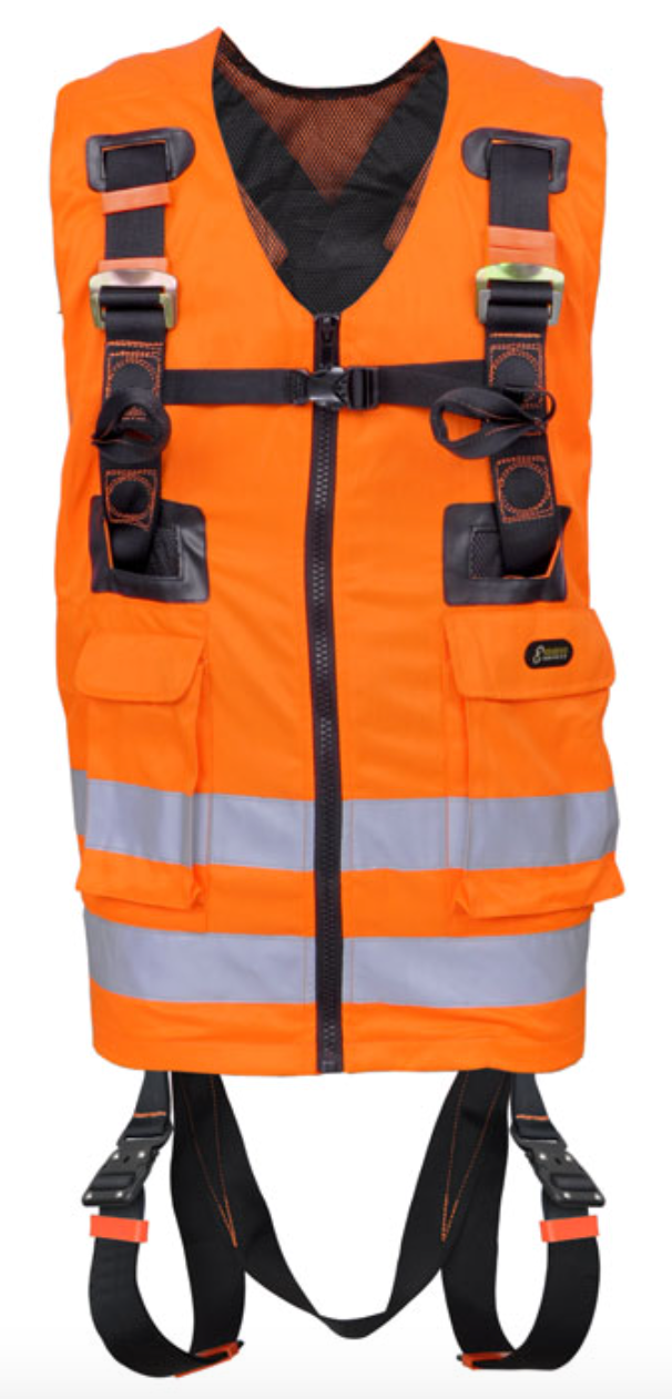 Orange High-Visibility 2 Point Full Body Harness