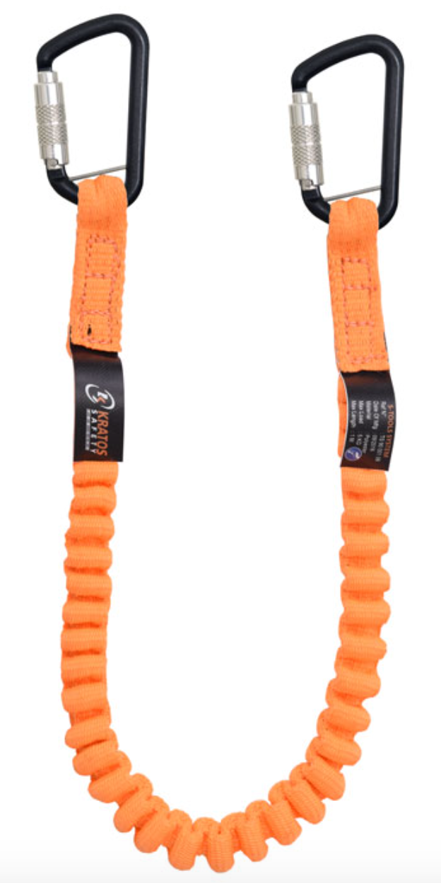 Connecting Tool Stretch Lanyard with Integrated Karabiners