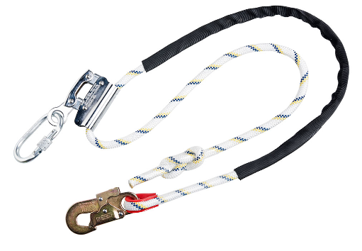 Portwest - 2m Work Positioning Lanyard with Grip Adjuster - White