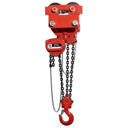  5.0t CAPACITY TIGER COMBINED CHAIN BLOCK & PUSH TRAVEL TROLLEY (TWIN FALL), CCBTP  126-194mm