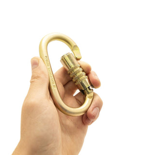  ISC Oval Keylock Screwgate Steel Karabiner - MBS 25kN - Gate 16mm - Zinc Finish