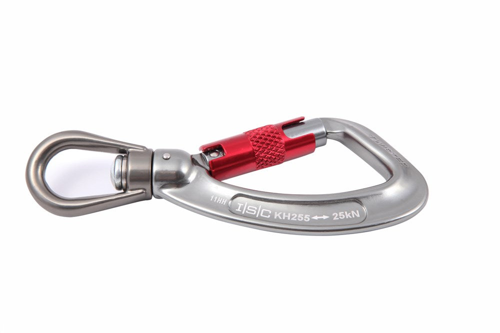 ISC Twister Swivel Eye Screwgate Karabiner - MBS 27kN