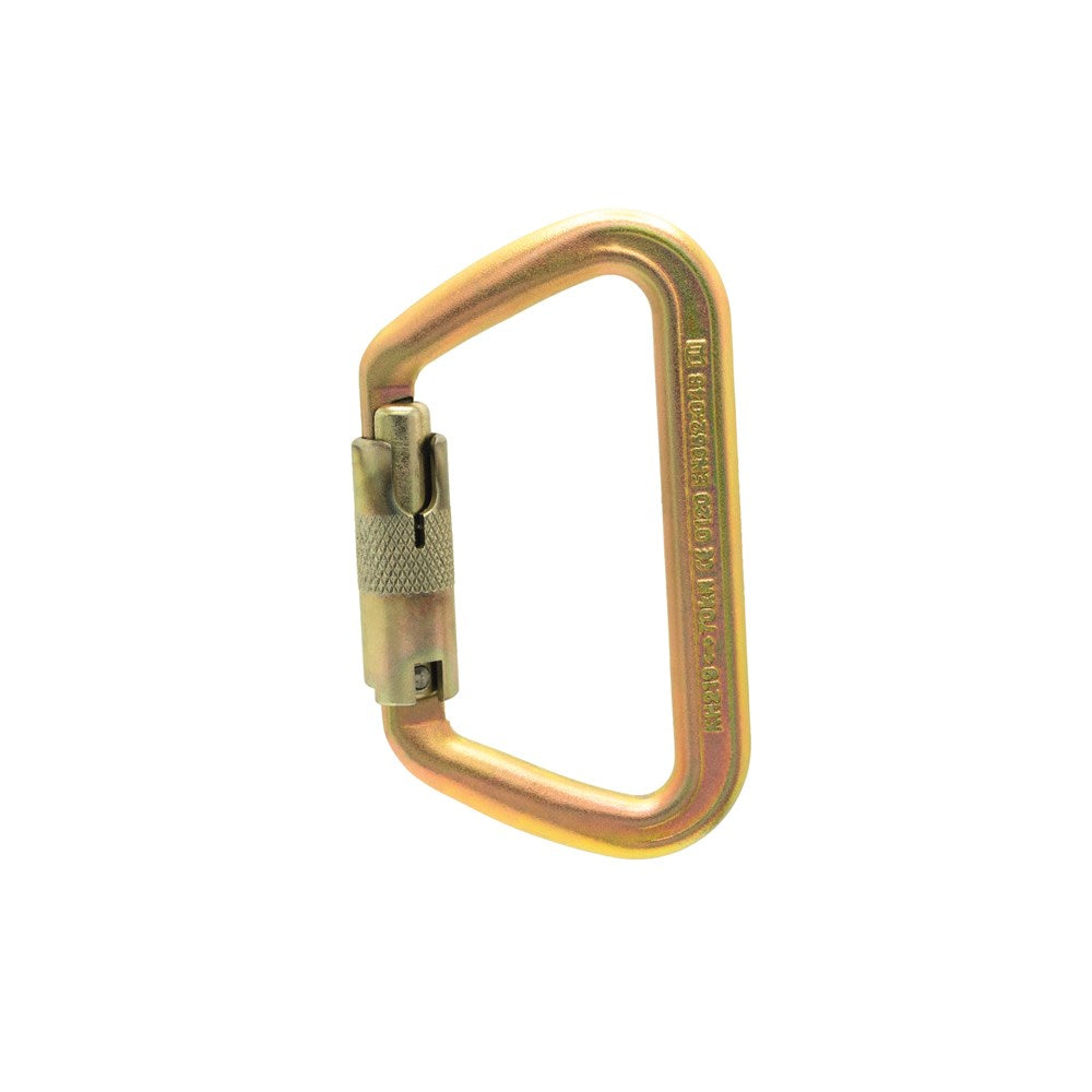 ISC Small Iron Wizard Twistlock (2-way) Steel Karabiner - MBS 70kN - Zinc Plated Finish