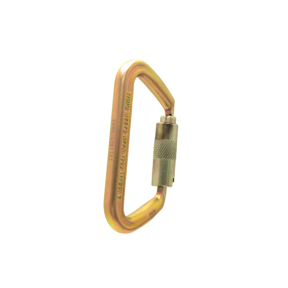 ISC Small Iron Wizard Twistlock (2-way) Steel Karabiner - MBS 70kN - Zinc Plated Finish