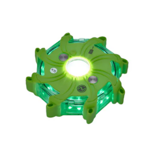 Green Pulsar Pro Rechargeable Hazard Warning Light by NightSearcher