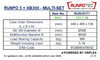 Technical specifications table for Runpotec RUNPO 5 + XB300 product