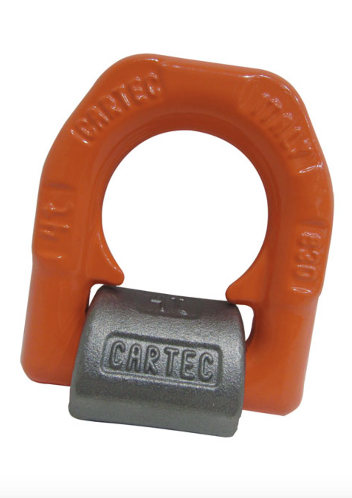 Cartec Grade 10 Single Base Weld-on Lifting Ring with Spring - 830X 16t