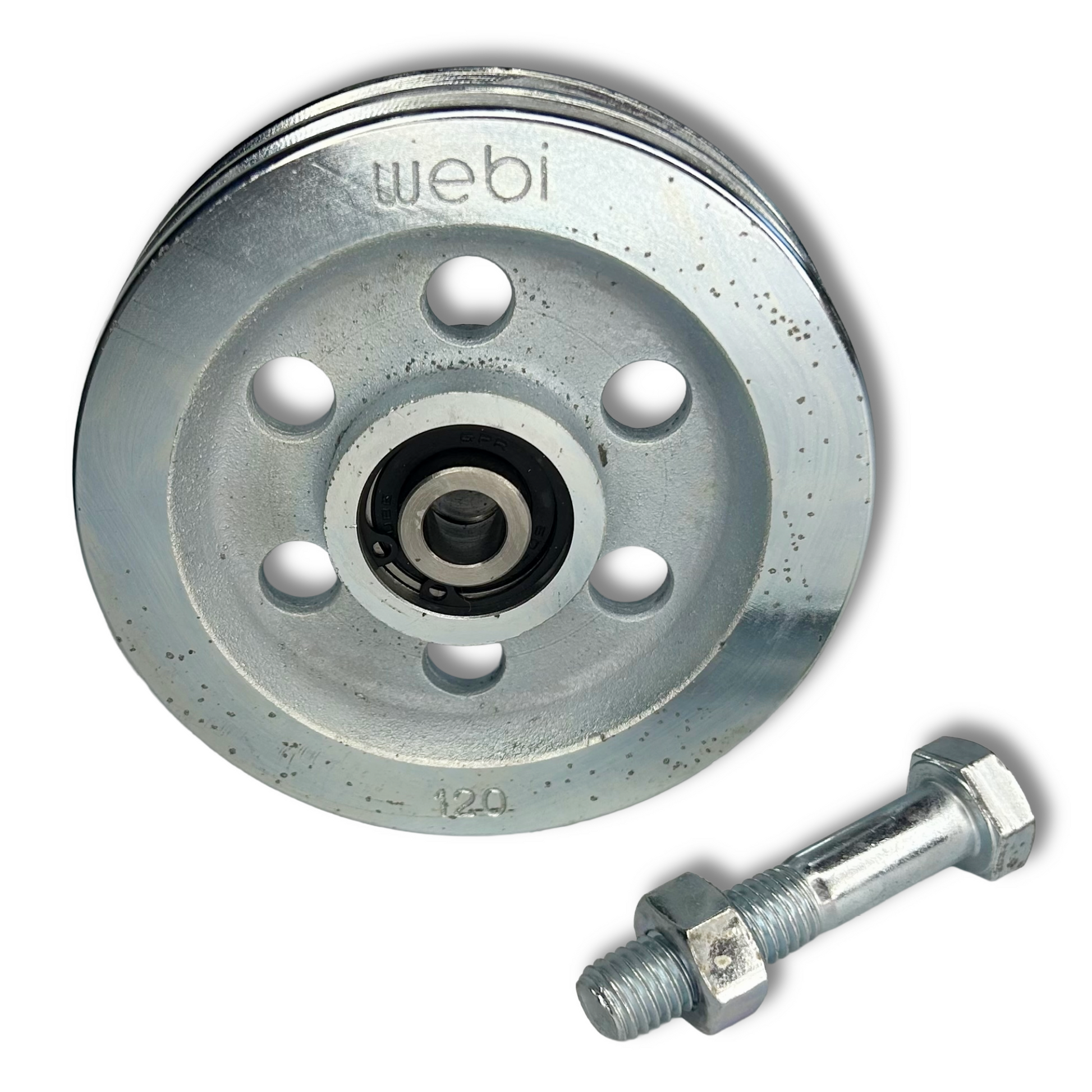 WEBI Galvanised Cast Iron Double Groove Pulley, Type ETT-74D - Capacities 300kg - 800kg