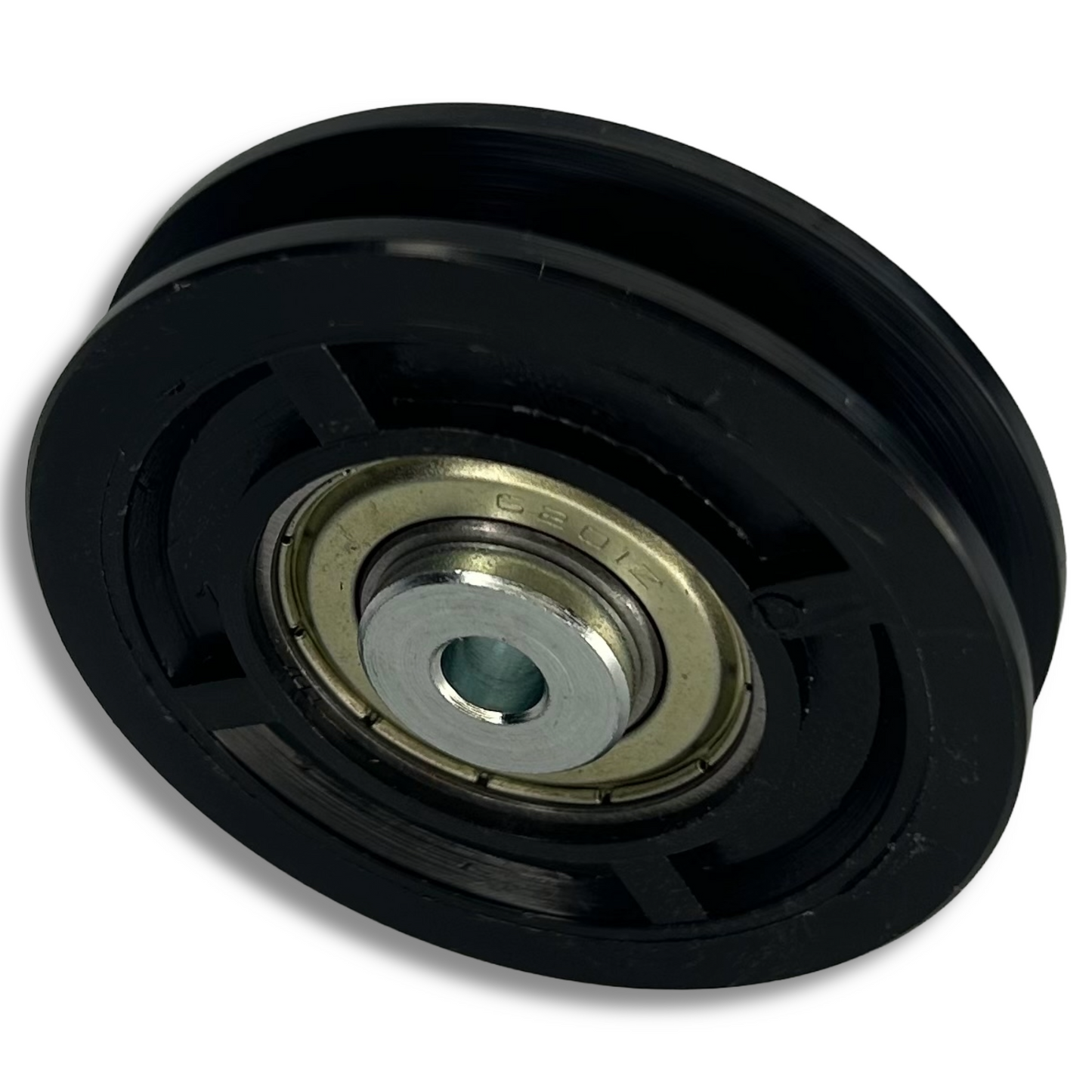 WEBI Black Polyamide Pulley with ball bearings, Type ETT-104P - Capacities 60kg-150kg - side view