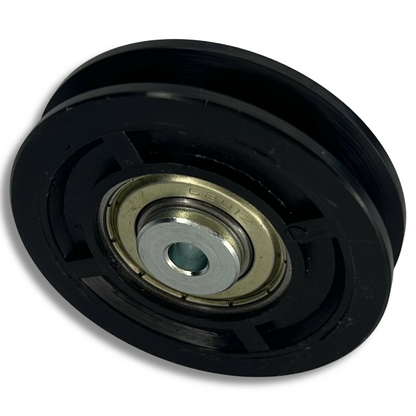 WEBI Black Polyamide Pulley with ball bearings, Type ETT-104P - Capacities 60kg-150kg - side view