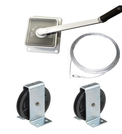 AG45 - 45kg Hand Winch- Kits for -  Clothes/Washing lines, Fitness Equipment, Chandeliers - plus many others B / 2mm 12m / x2