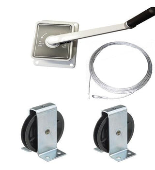  AG45 - 45kg Hand Winch- Kits for -  Clothes/Washing lines, Fitness Equipment, Chandeliers - plus many others B / 2mm 12m / x2