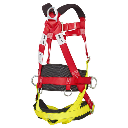 Red Portwest 3 point comfort plus harness back view