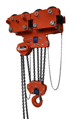 1.0t CAPACITY TIGER COMBINED CHAIN BLOCK & GEARED TRAVEL TROLLEY, CCBTGS 80-128mm 8m