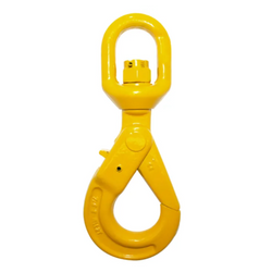  Grade 80 Swivel Auto Lock Hook - Yellow Finish